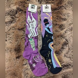 Sock it to me knee high women's socks- Sage + Astrology 2 pairs